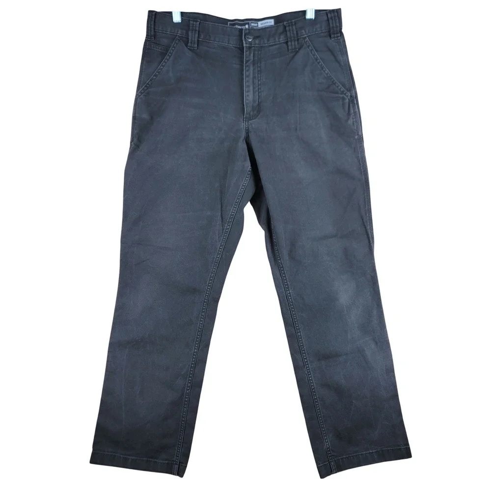Carhartt Canvas Work Pant Mens 34x30.5 Shadow Grey Rugged Flex Relaxed 102291
